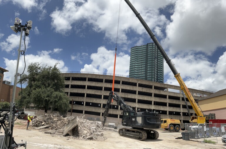 Excavator and crane, July 30, 2024