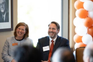 Caitlin Mullaney and Interim President Jim Davis