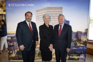 Interim President Jim Davis with Miriam and Jim Mulva