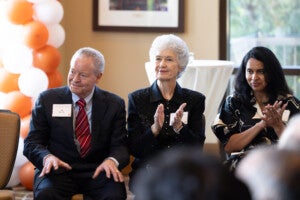Miriam and Jim Mulva and Vandana Nayak