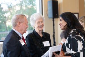 Miriam and Jim Mulva with Vandana Nayak