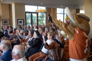 Mulva Hall Groundbreaking Celebration, audience Hook 'em