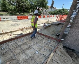 Edge of the northeast corner of construction site, June 9, 2025