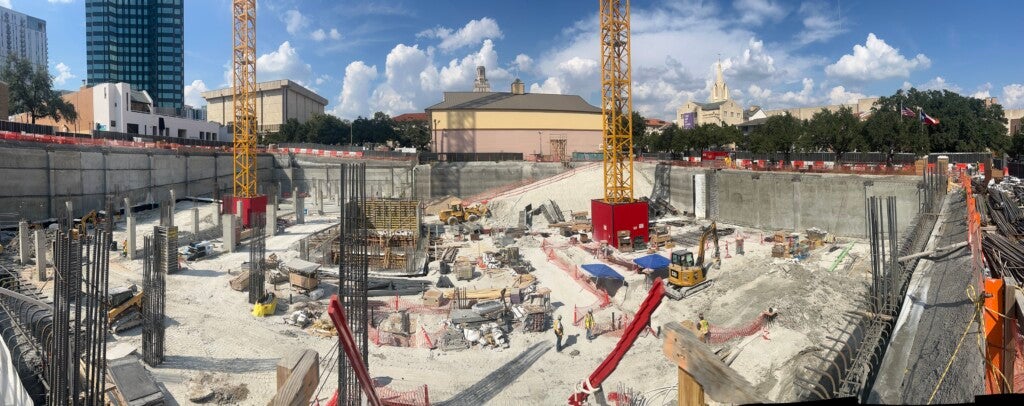 Construction site overview from the south edge looking north, Sept. 18, 2025